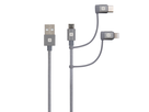 SKROSS 3in1 Connettore Lightning + USB-C + Micro-USB 120cm max. 5V/3A gr
