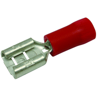 Manicotto piatto isolato 6.3x0.8mm (0.25-1.5mm2) rosso PU 100 pz.