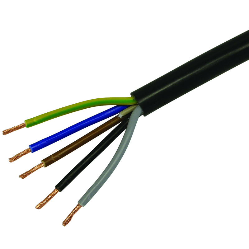 Câble Td 5x1.5mm² noir, bobine 33m