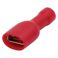 Cosse plate entièrement isolée 6.3x0.8mm (0.25-1.5mm2) rouge UE 4 pcs.