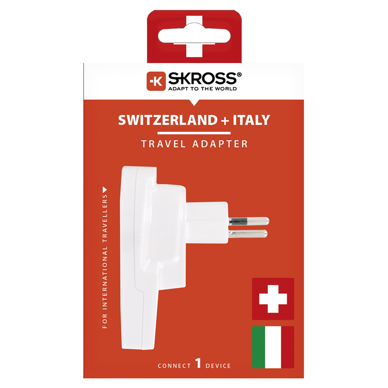 SKROSS Adatt. da viaggio Mondo - Svizzera/Italia/Brasile max. 10A con fusibile