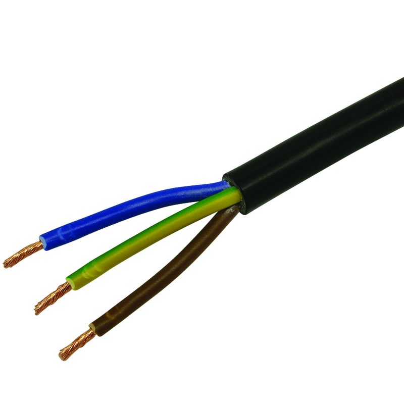 Câble Td 3x0.75mm² noir, bobine 100m