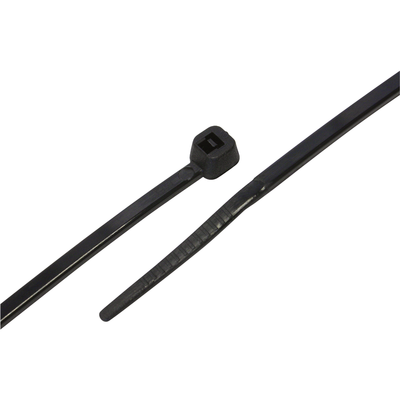 Attaches-câbles noir 370mm x 4.8mm détachable