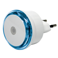 Veilleuse LED bleu, boîte blanche, interrupteur crépusculair