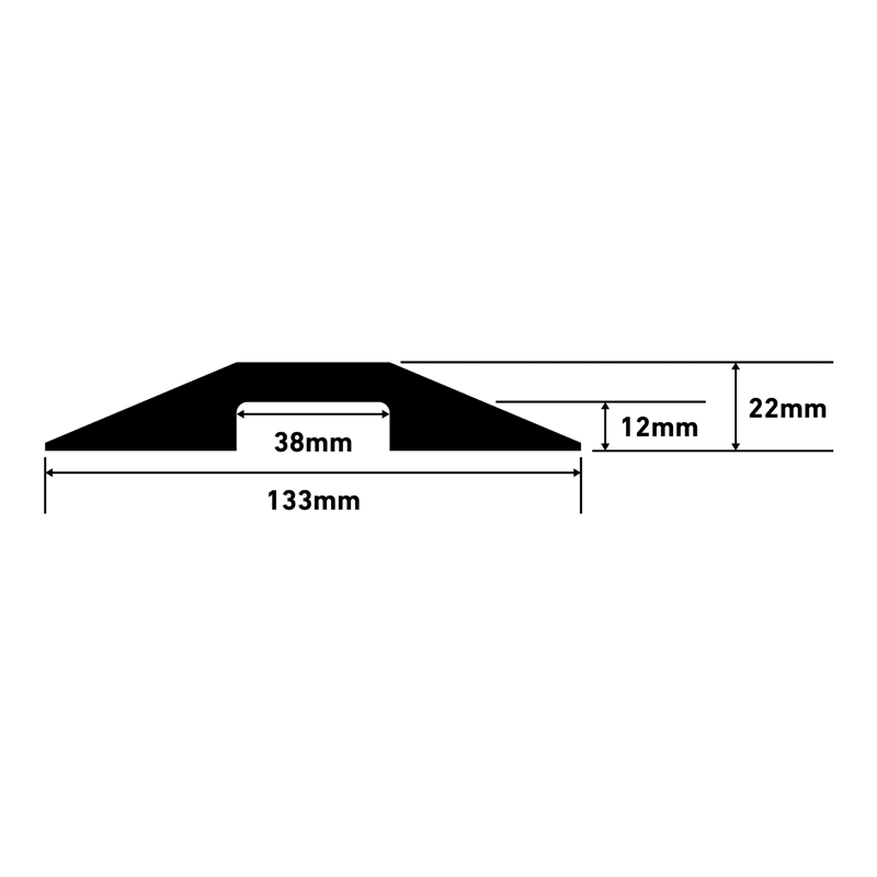 Canale a pavimento D-Line 133x22 mm 765 mm nero