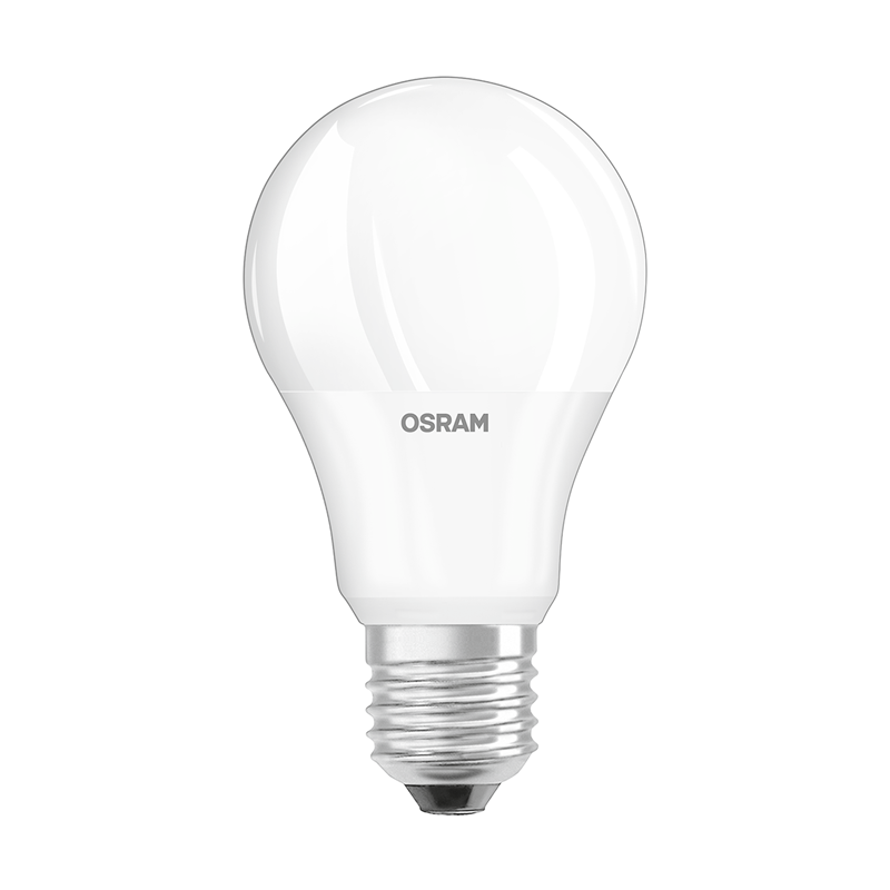 Osram LED Base Classic A vetro E27 240V 11W 1055lm smerigliata WW box con 4 pz.