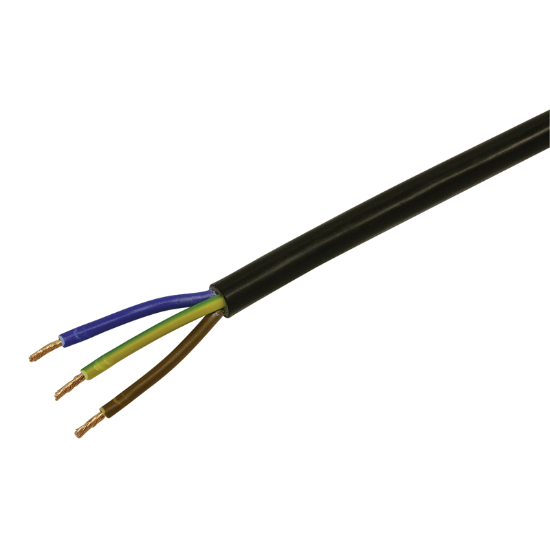 Câble Td 3x2.5mm² noir, bobine 50m