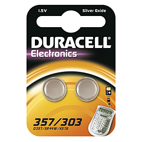 Duracell Electronics Pile oxido de plata 1.55V D357/303 SR44