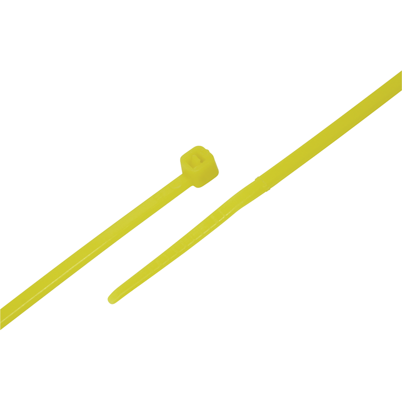 Attaches-câbles jaune 100mm x 2.5mm