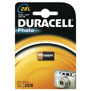 Duracell Photo Piles lithium 6.2V PX28L V28PXL blister avec