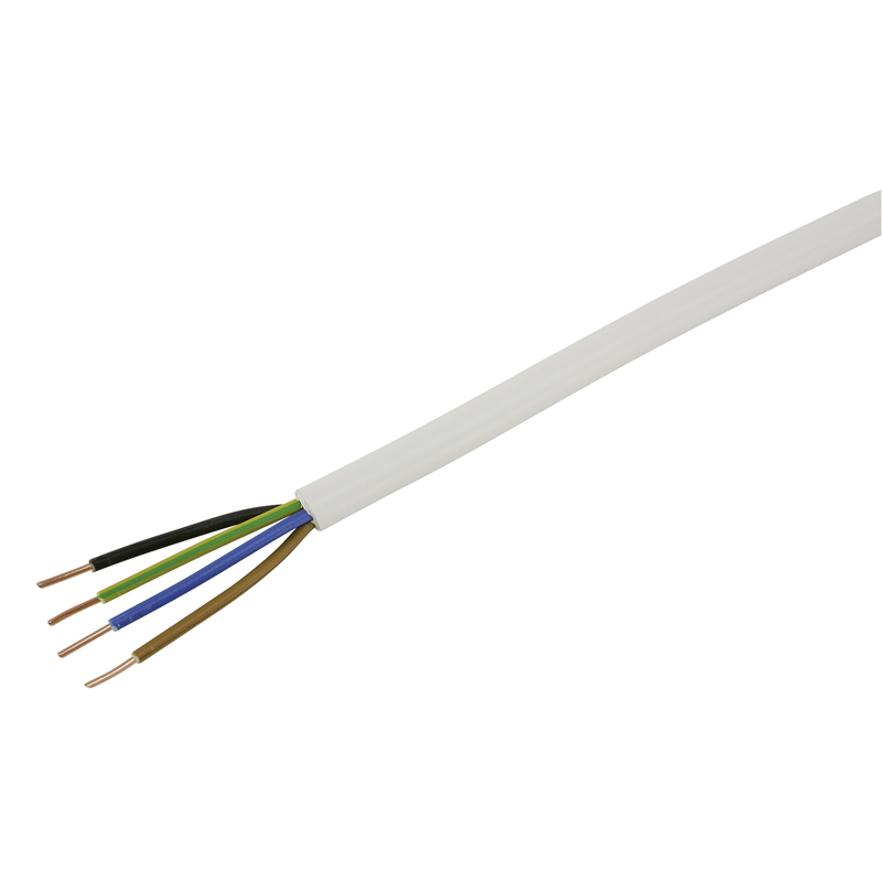 Câble TT 4x1.5mm² 2LNPE blanc bobine mit 33m