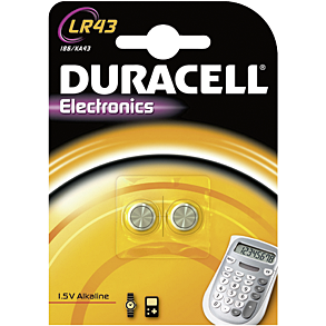 Duracell Electronics Piles alcaline 1.5V LR43 V12GA blister