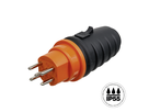 Stecker T15 IP55 anthrazitgrau/orange mit EAN