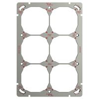 FELLER SNAPFIX® Plaque de montage SEXTUPLE (3x2) vertical ar