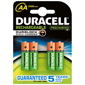 Duracell StayCharged mit 2500mAh HR6 AA Blister à 4 Stk.