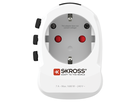 SKROSS Reiseadapter PRO World - World + 2xUSB-A 3-polig max. 7A mit Sicherung ws