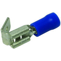 Cosse plate avec jonction isolée 6.3x0.8mm ((1.5-2.5mm2)) bleu UE 100 pcs.